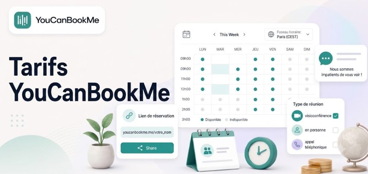 graphique des tarifs de youcanbookme